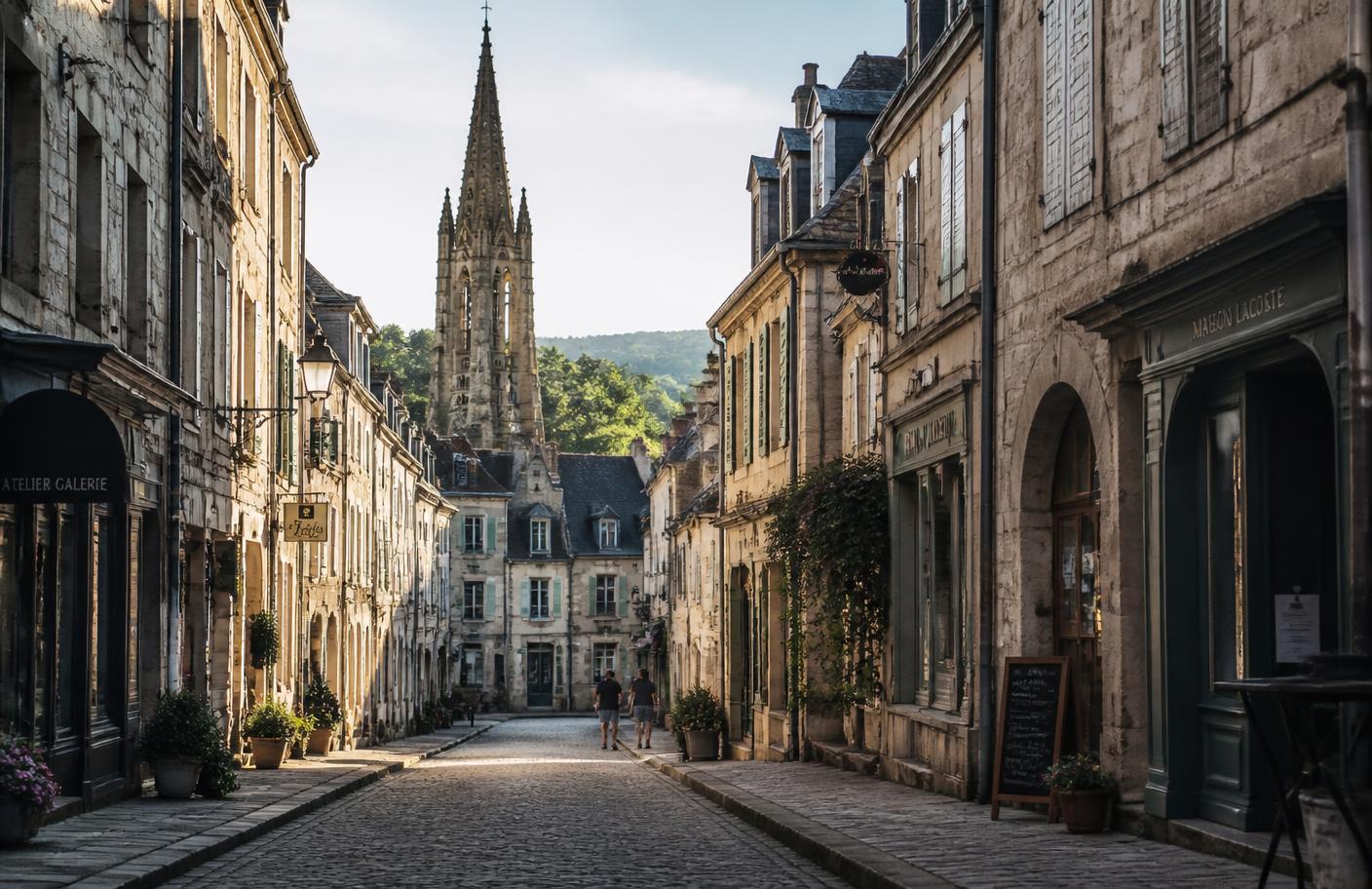 Rue du centre historique de Beauvais dans l'Oise